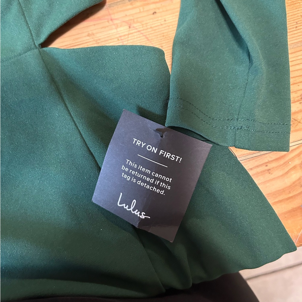 NWT Lulus Going for the Wow Emerald Green Long Sleeve Cutout Maxi Dress - Picture 10 of 11